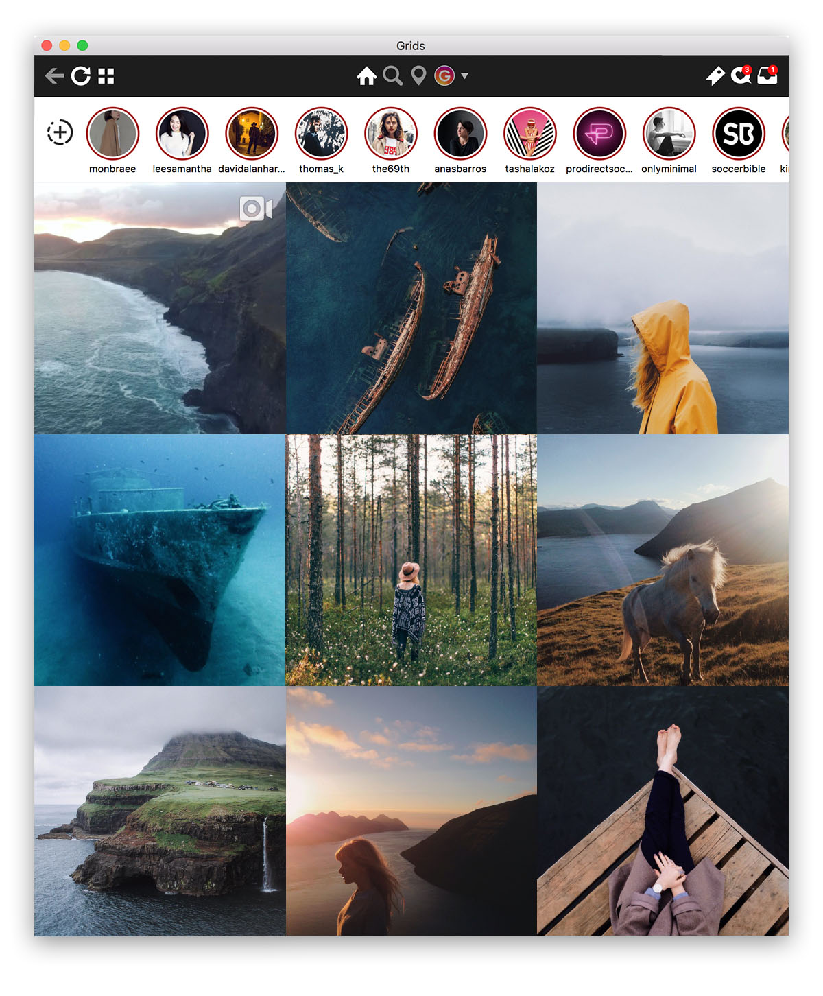 Grids instagram for pc